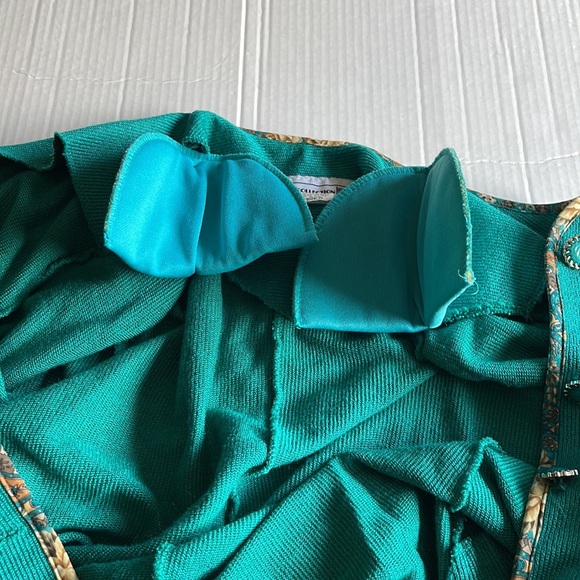 Pablo Collection Turquoise Teal Button Blazer Suit Jacket size 12 - Picture 5 of 17